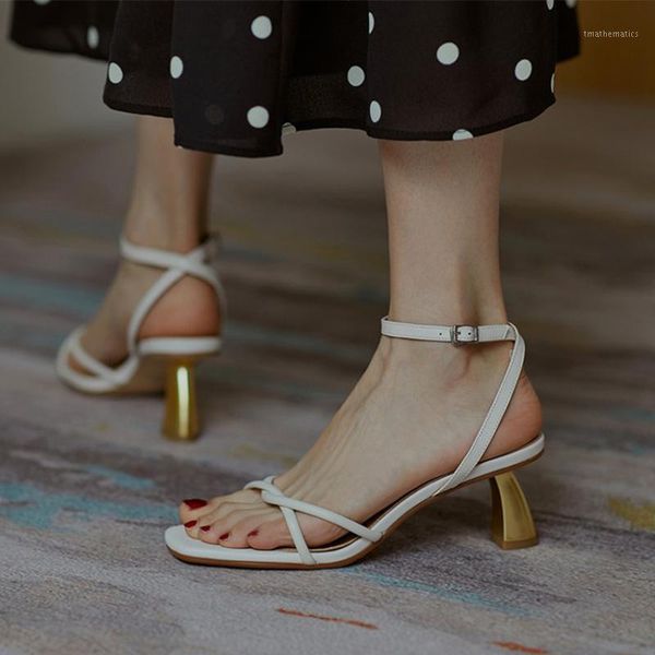

2021 summer tied ladies thin heels pumps shoes buckle women women's casual shoe female new footwear fashion sandals cross1, Black