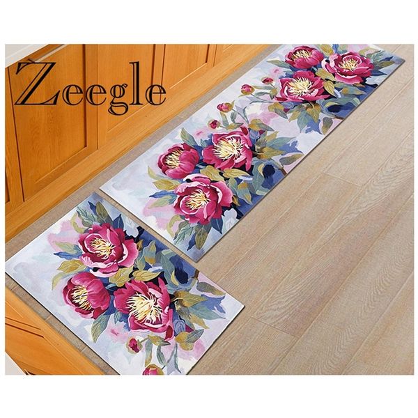 Zeegle Anti-Rutsch-Matte für Zuhause, Küche, Badezimmer, Teppich, Eingangstür, Fußmatte, Flur, Bodenbereich, Teppiche, Maschinenwäsche, 201225