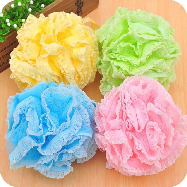 

bath brushes, sponges & scrubbers 2021 flower body wash ball large sponge diameter 18cm mesh bathroom supplies