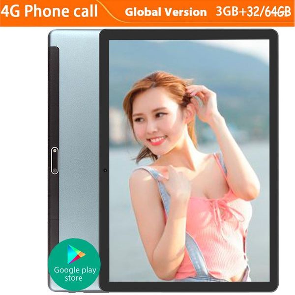 

super 10 inch octa core android 9.0 tablet pc 3gb ram rom 32/64gb 1920x1200hd screen 8.0mp cameras 4g lte phone tablet gps pad1