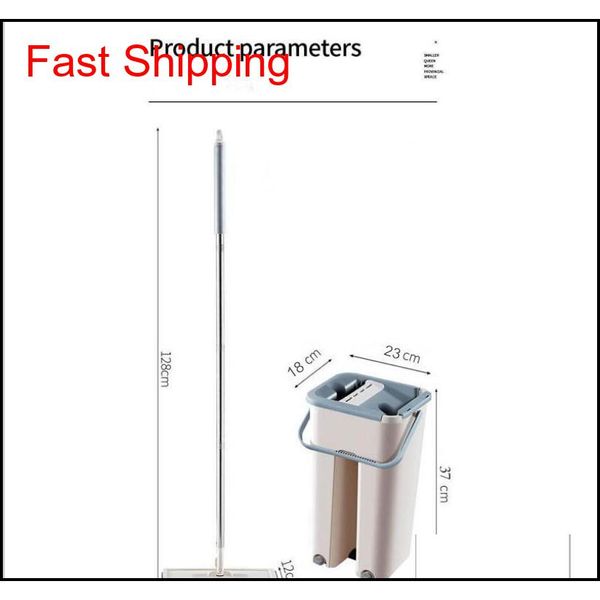 

new floor mop set matic mop and bucket avoid hand washing microfiber cleaning cloth flat squeeze magic woode qylgky bdetoys