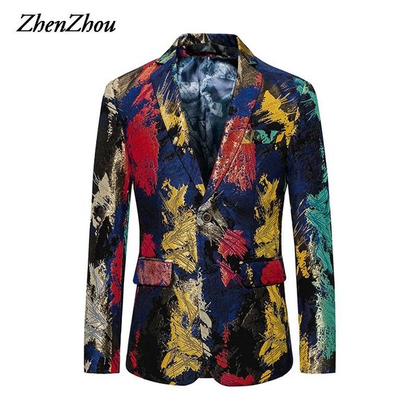 

print blazer mens 2021 fashion slim fit suit men sequin blazer male plus size 5xl 6xl costume homme mens high quality, White;black