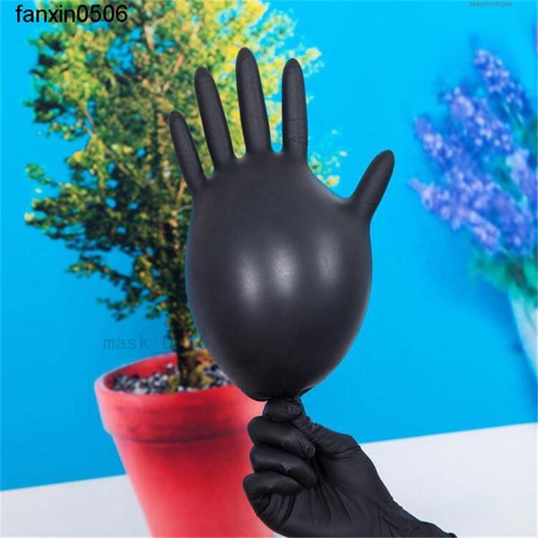 

disposable blue processing authentic powder-acidproof waterproof food nitrile gloves 100pcs pairs q269