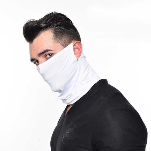 

summer cooling cycling mask neck gaiter face scarf masks with earhook dustproof uv protection breathable for hiking running 4 nttdt, Black