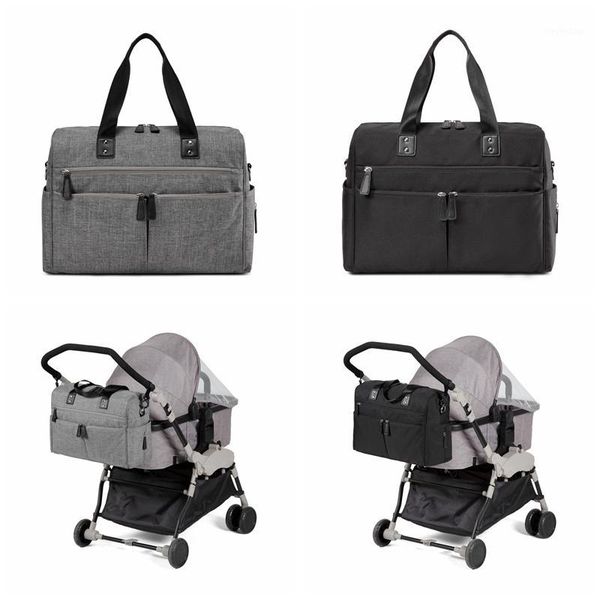 

diaper bags baby nappy messenger tote bag +changing pad+stroller straps1