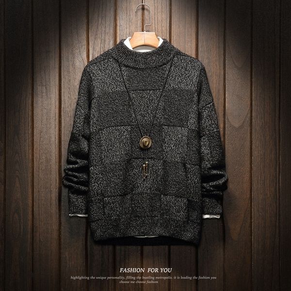 

men's sweaters spring autumn winter clothes plus pull oversize -4xl 5xl 6xl japan style casual standard designer pullovers 201123, White;black