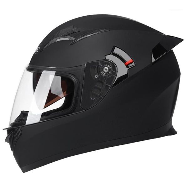 

matte black motorcycle helmets mororbike racing moto helmet moto helmet riding full face motocross double lens casque1
