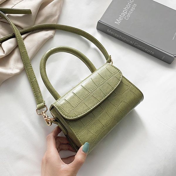 

crocodile pattern crossbody bags for women 2021 small chain handbag small bag pu leather hand bag ladies designer