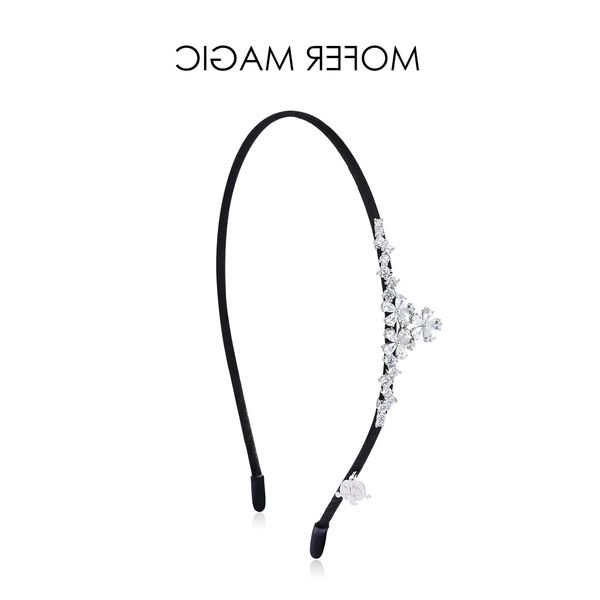 

mcrown mofer hair magic fine lilac sparkle female bride hoop head ornament atmosphere hairpin m, Silver