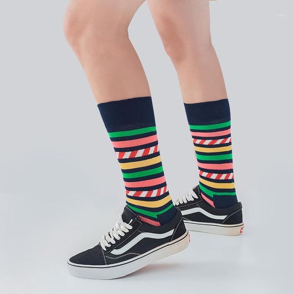 

2020 new men's socks fashion funny men's anime socks hip hop personality street trendy tube geometric pattern1, Black