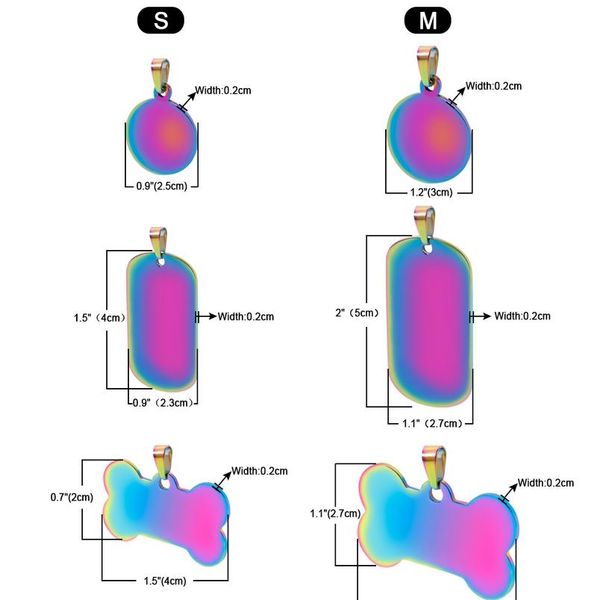 

stainless steel dog cat id tags custom bone round military id tag engraved anti-lost tags personalized pet collar acc bbychs