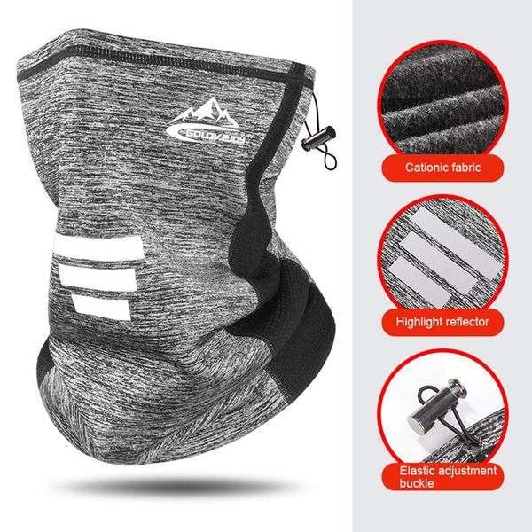 

winter thermal fleece neck scarf warm bandana face shield snowboard half face cover headband men women scarf thick bbypjn bdehome