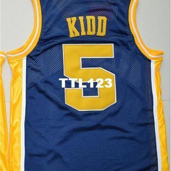 

vintage men # 5 jason kidd california golden beras college jersey custom any size and name embroidery jersey, Black