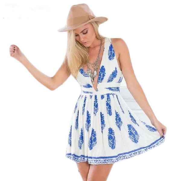 

v cotton new dresses casual brand style summer floral neck night club design woman deep dress mini beach women dresses jeuwt, Black