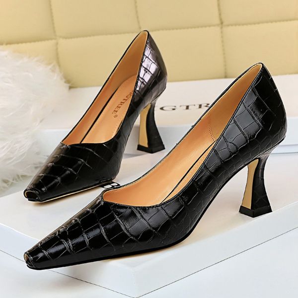 

female kitten high heels pumps womens shoes classic high heels pumps women shoes party wedding shoesmultifunction, Black