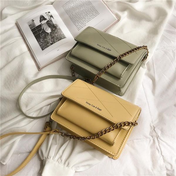 

shoulder bags western style bag female 2021 student texture korean version small messenger temperament simple square