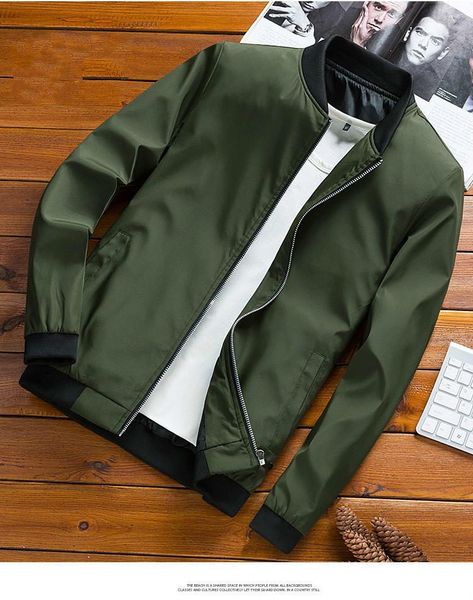 

mens jackets spring autumn casual coats jacket slim fashion male outwear mens brand clothing, Black;brown