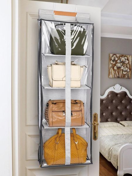 

storage bags portable bag organizer pockets wall hanging reclosable slider zip large cosmetic bathroom oo50sn