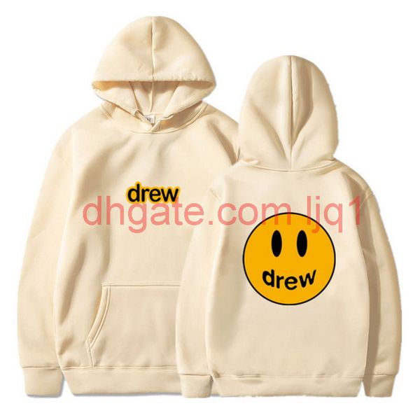 

hip hop 2020 winter drew hoodies men women couples draw smile face printed hoodedis sweatshirts x1022, Black