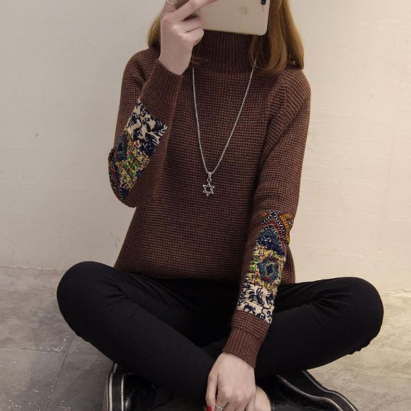 

chompas de mujer para el invierno 2018 autumn winter warm women sweaters turtleneck long sleeve knitting pullovers sueter mujer1, White;black