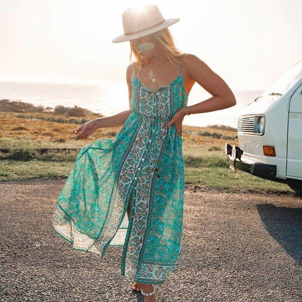 

casual dresses boho inspired -coming summer holiday dress spaghetti strap turqoise bohoh cotton beach style long women dresses1, Black;gray