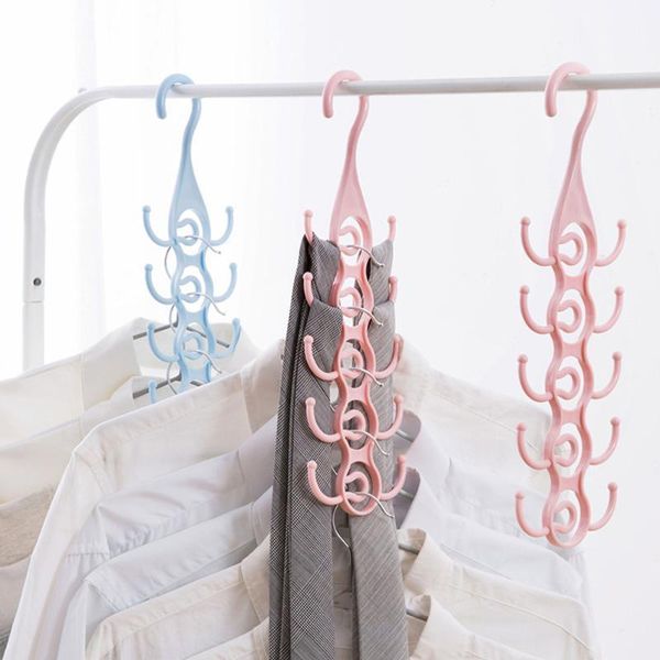 

tie frame hanger ties belts bags rack save space non-slip clothing closet organizer portable cloth hanger hanging rack1