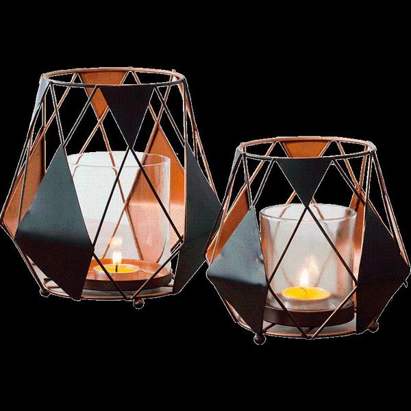 

candle holders nordic romantic vintage creative geometric metal cage candelabra ornaments porta velas christmas decor ec50lz