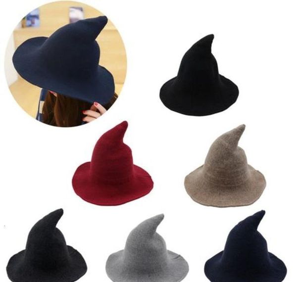 

1 piece modern halloween witch hat woolen women lady made from fashionable sheep wool halloween party hat jllhpf outbag2007