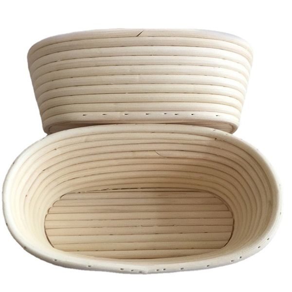 Cestino per lievitazione banneton ovale per pane Bakeware con rivestimento Ciotola in rattan fatta a mano perfetta per la cottura del pane a lievitazione naturale PHJK2202