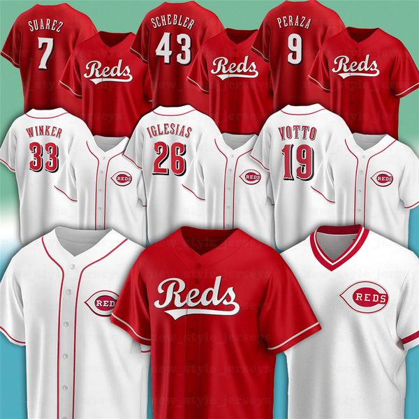 

19 joey votto 11 барри ларкин джерси 5 джонни benč 14 пит роуз trevor bauer брайан гудвин тони перес бейсбол джерси, Blue;black