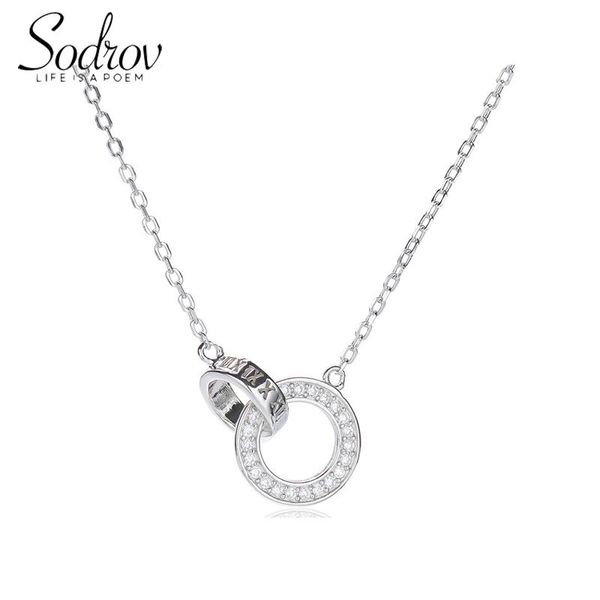 

chains sodrov 925 sterling silver necklace pendant for women creative diamond roman interlocking jewelry