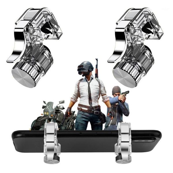 

game controllers & joysticks 2pcs mobile phone fire button metal trigger control gamepad controller l1r1 gaming shooter for android1