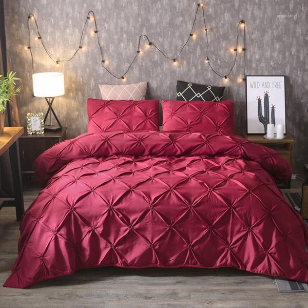 

new black duvet cover pinch pleat brief bedding set 3pcs bed linen set comforter cover with pillowcase1
