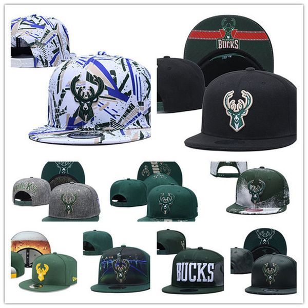 

milwaukee bucks men women youth cap 2020 new era official team color 9fifty snapback adjustable basketball hat green, Black