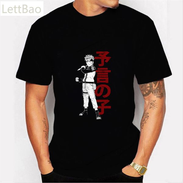 

naruto child of the prophecy funny cartoon print summer short sleeved ulzzang streetwear harajuku hooded sweatshirt hoodie men t shirt