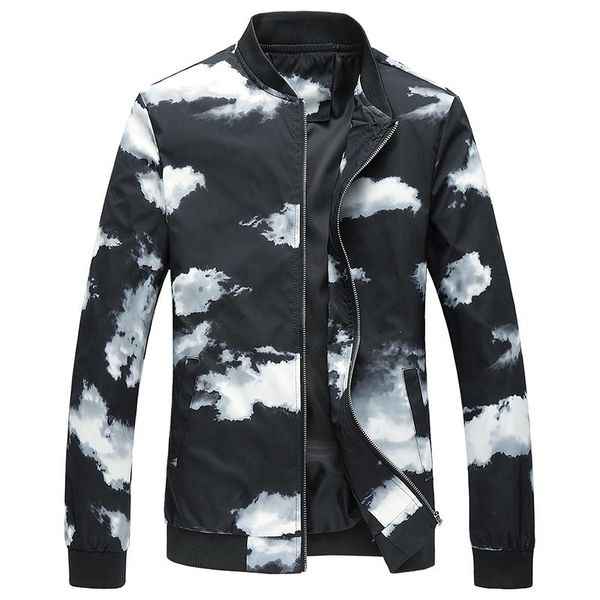 

2021 new arrival men's casual flower color jacket printing jackets windbreaker men big size m-6xl ing, Black;brown