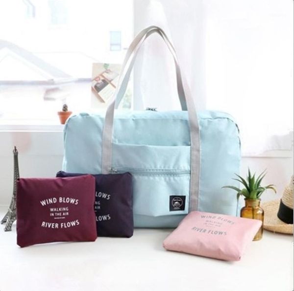 

large capacity shoulder travel bag foldable waterproof clothing organizing storage bag packing cubes portable big luggage bags1