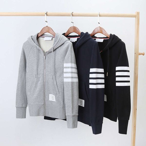 

men's women's children's spring and autumn cotton tb hooded sweater, Black