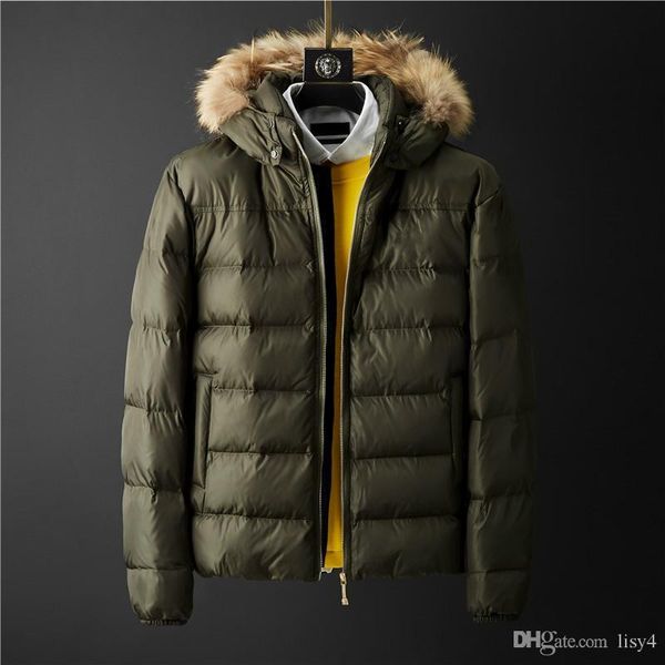 

tc new products in autumn and winter of 2020 men's fashion warm casual hooded down jacket high-end simple jacket men 22, Black