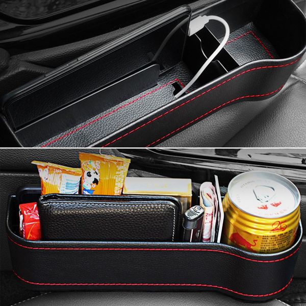 

new arrival car seat gap slit pocket catcher organizer storage phone bottle cups holder box for cars auto accessories
