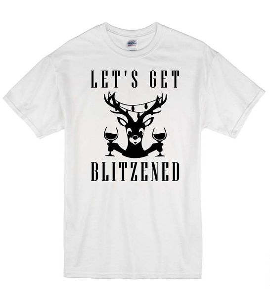 

summer fashion casual t shirt let's get blitzened funny christmas festive xmas t shirt t shirt gift sport hooded sweatshirt hoodie