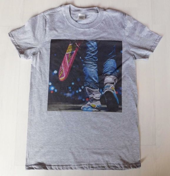 

back to the future gray размер 80s marty mcfly hoverboard air mag mans уникальные короткие рукава дизайнеры балахон футболки толстовка