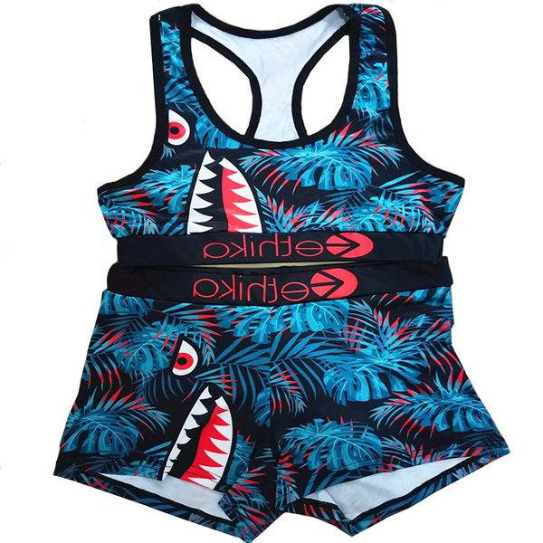 

ethika camouflage two piece shorts set women spaghetti strap sleeveless crop and sheath short pants womens tracksuit