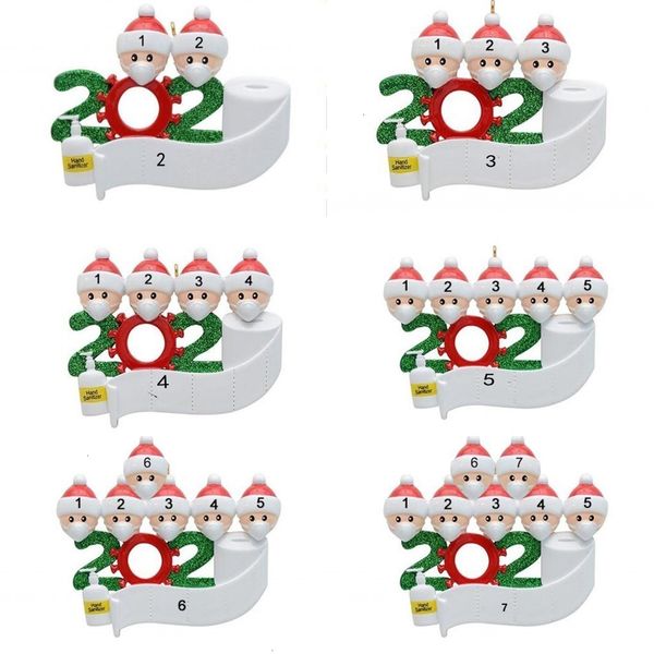 

factorysu2dquarantine 2020 tree ornament factory7merdecoration christmas pandemic resin social party distancing santa claus with ma