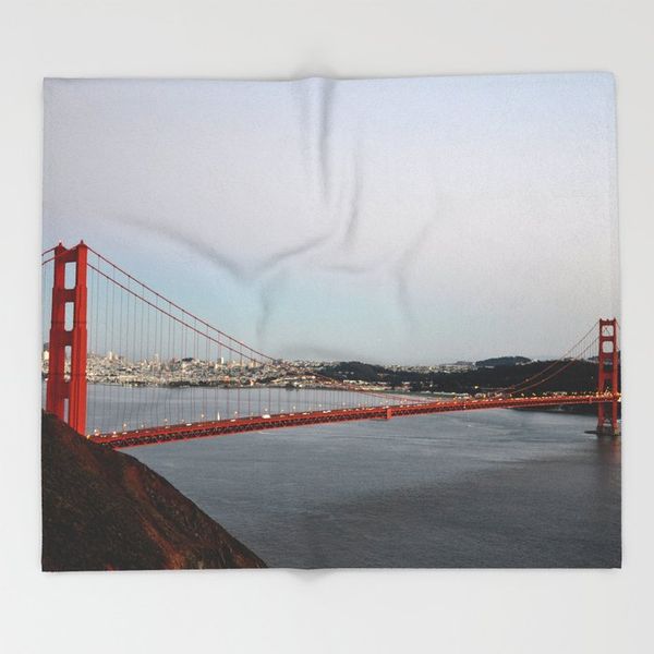 

california coral fleece design пледы golden gate bridge throw одеяло диван throw одеяло 150х200 руно выдает для bed