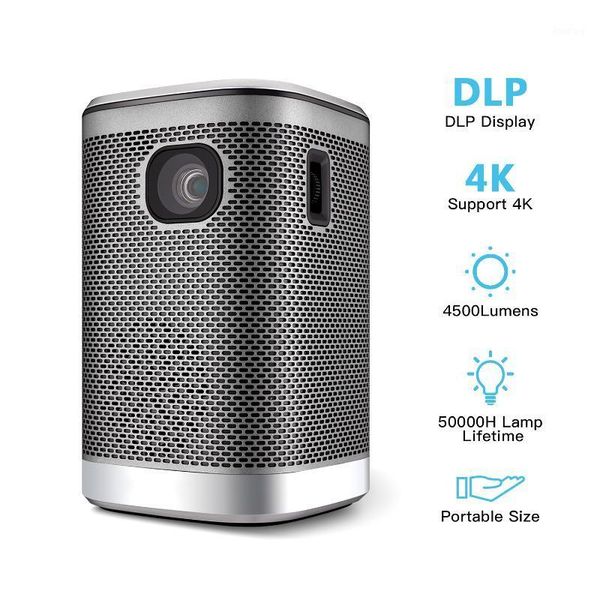 

mini portable projector dlp video movie projector 4500lumens touchpad/remote control with hifi speaker support sync screen1