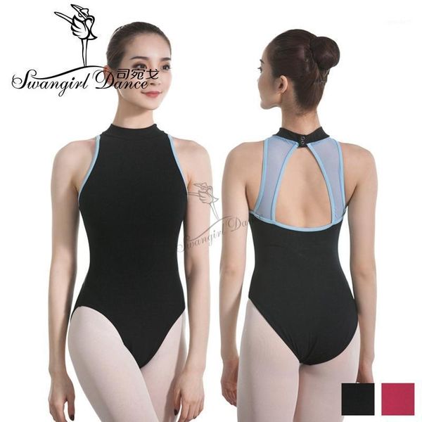 

stage wear black dance leotard for women cotton lycra ballet leotards costumes girls bodysuit clothescs07131, Black;red