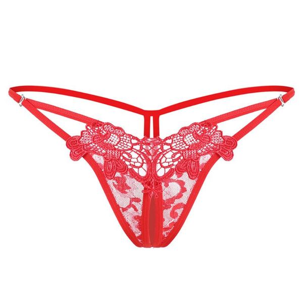 

women's panties lace transparent underwear ultra-thin summer perspective t pants temptation thong ladies lingerie, Black;pink