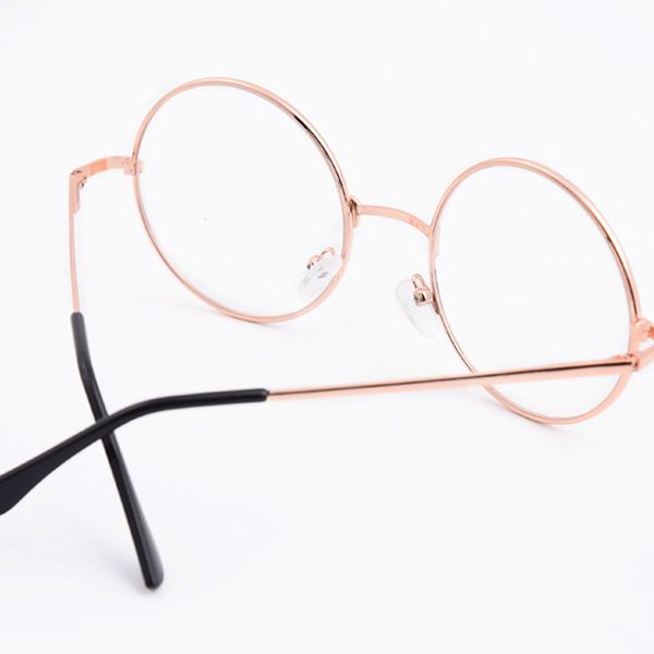 

reading metal new vintage round frame retro personality college style eyeglass clear lens eye glasses frames5