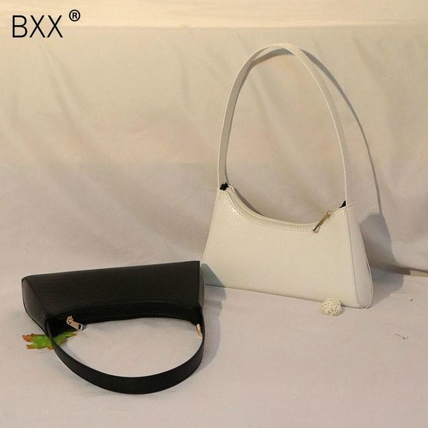 

[bxx] crocodile pattern pu leather bags for women 2021 simple shoulder handbags female travel fashion cross body bag hn647